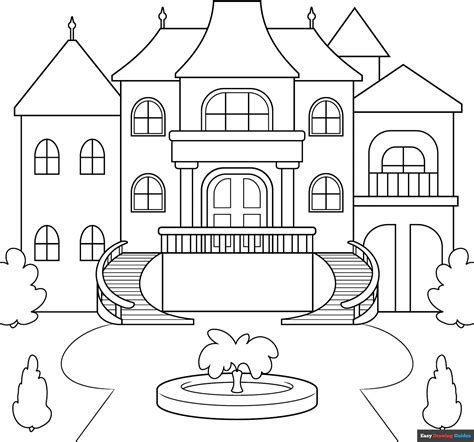 Mansion Coloring Page