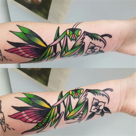 I got this Preying Mantis tattoo for my favorite cat that