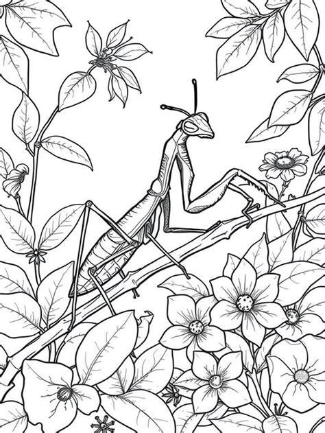 Mantis Coloring Pages