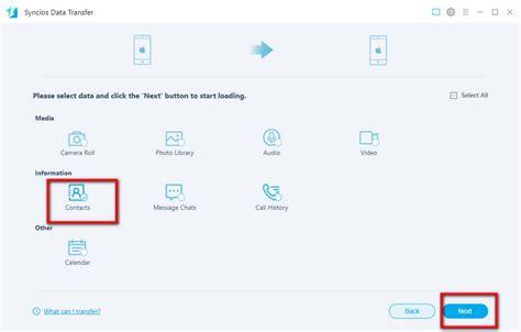 Manual Transfer Methods for Contacts