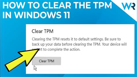 Manually Clear the TPM
