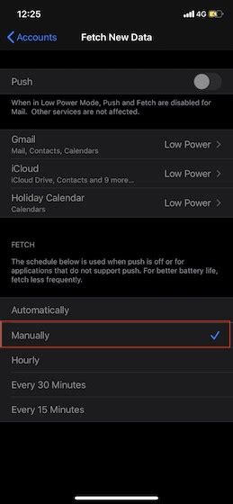 Manually Fetch Gmail and iCloud Data on iPhone and iPad