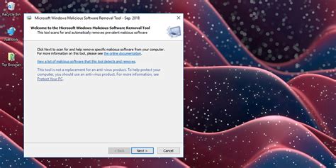 Manually Running the Malicious Software Removal Tool