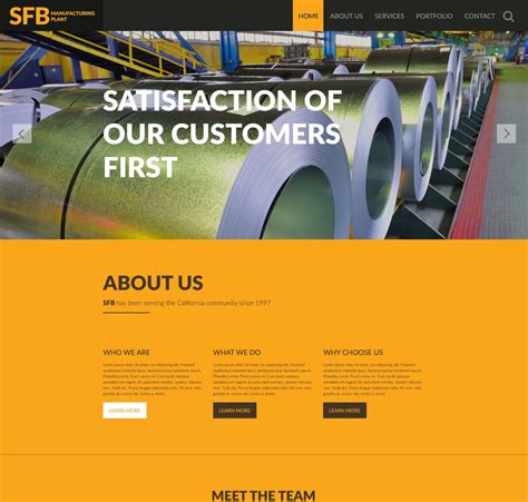 Manufacturing Website Templates