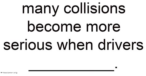 Many Collisions Become More Serious When Drivers Panic