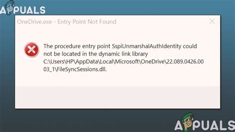 Many users are experiencing Entry Point not Found in OneDrive error