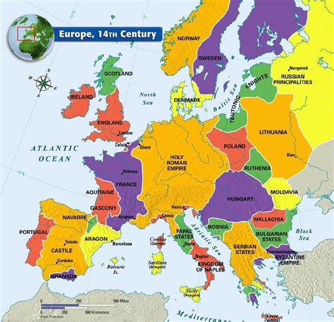 Map Europe Middle Ages