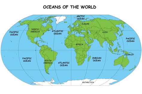 Map Of All The Oceans