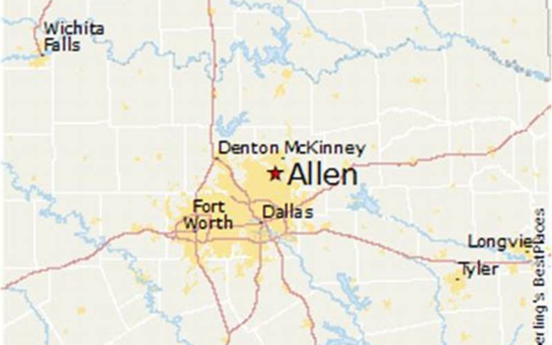 Map Of Allen, Texas