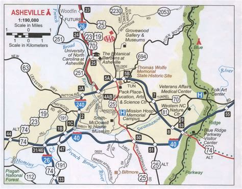 Map Of Asheville Nc