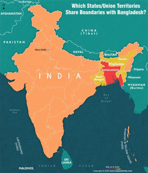 Map Of Bangladesh And India