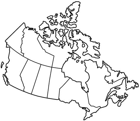 Map Of Canada Blank Printable