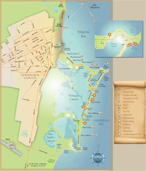 Map of Cancun Hotel Zone 2013 Here isa map of the Cancun Hotel Zone