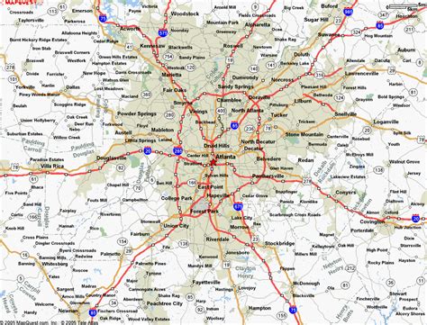 Map Of Cities Near Atlanta Ga