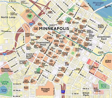 Map Of Downtown Minneapolis