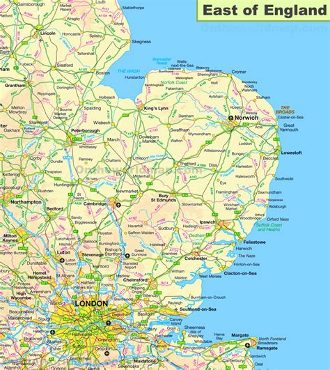 Map Of East Anglia
