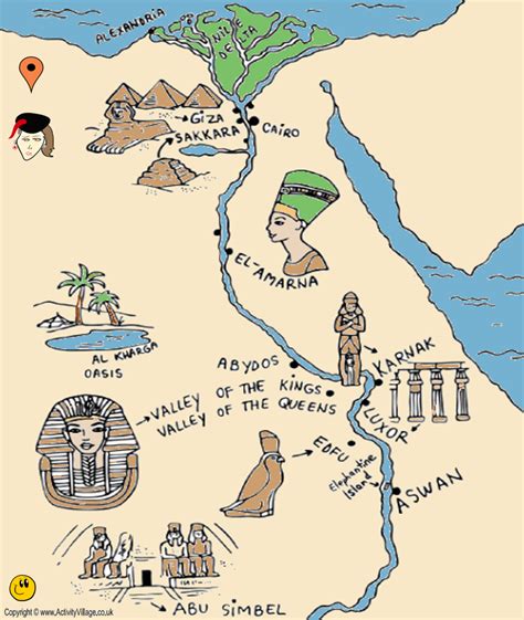 Map Of Egypt For Kids