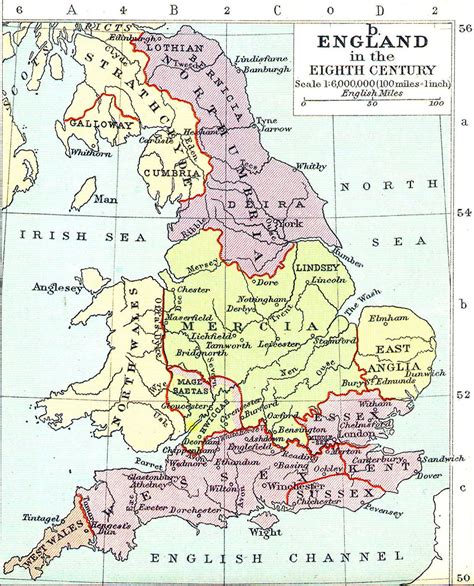 Map Of England In 9Th Century
