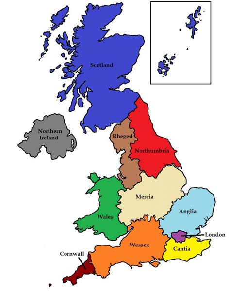 Map Of England States