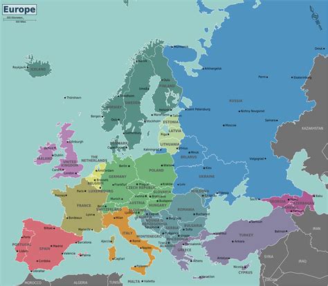 Map Of Europe In 1980