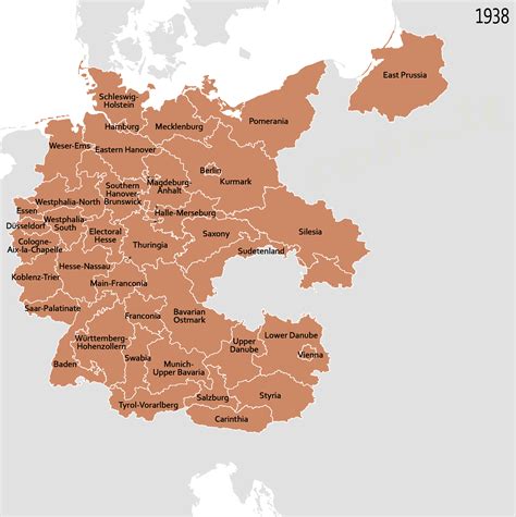 Map Of Germany In 1938