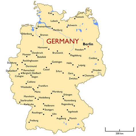 Map Of Germany With Cities