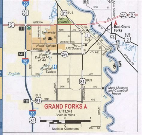 Map Of Grand Forks North Dakota