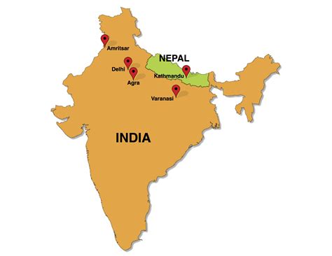 Map Of India And Nepal