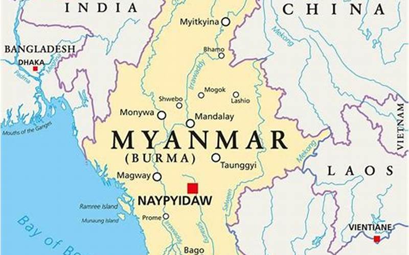 Map Of Indonesia And Myanmar