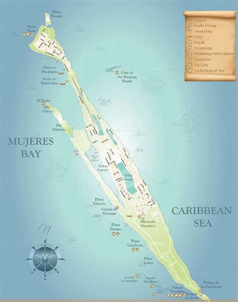Map Of Isla Mujeres