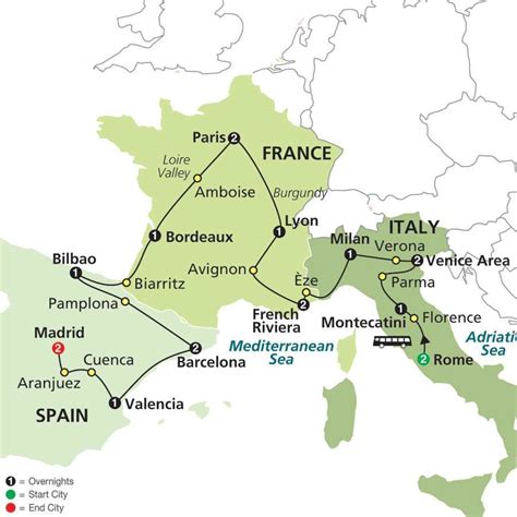 Map Of Italy France And Spain