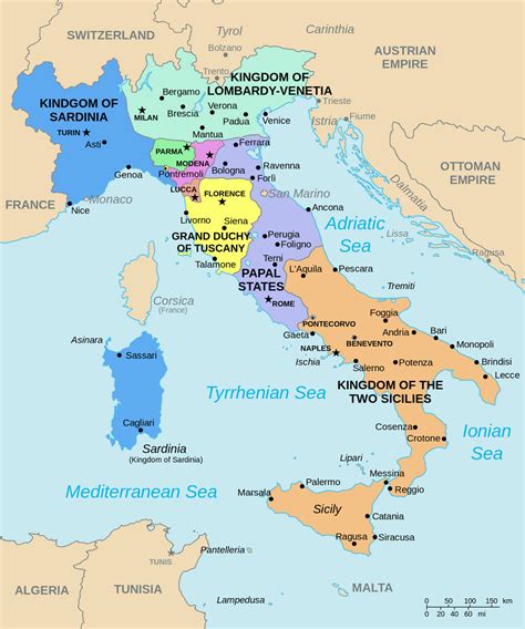 Map Of Italy West Coast