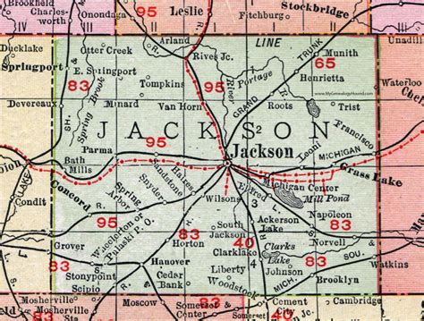 Map Of Jackson County Michigan