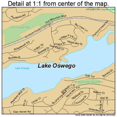 Map Of Lake Oswego Oregon