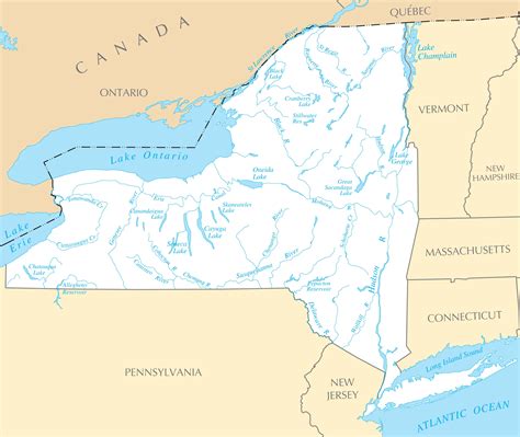 Map Of Lakes In New York