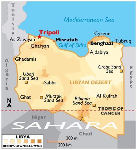 Map Of Libya And Egypt