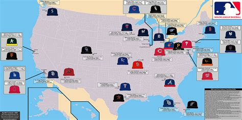 Map Of Major League Baseball Teams