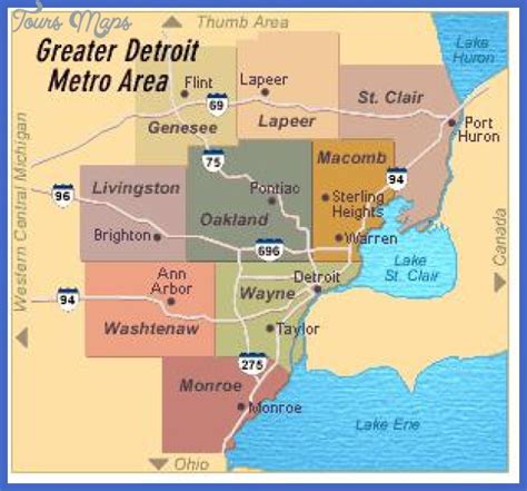 Map Of Metro Detroit Cities