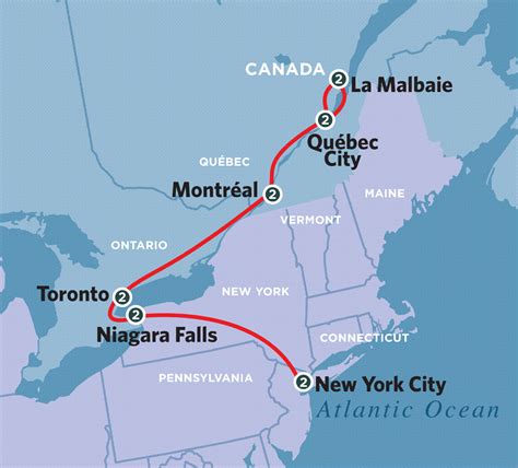 Map Of New York Canada Border secretmuseum
