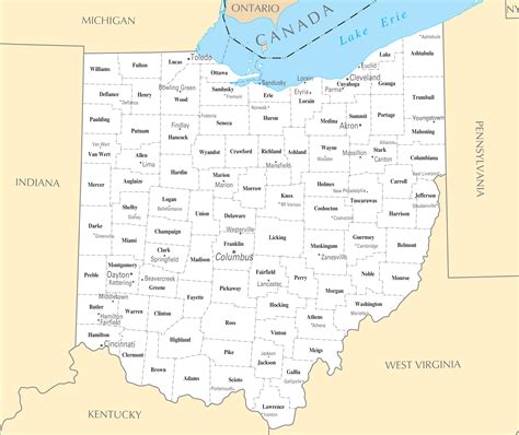 Ohio Map With Cities Map Of Zip Codes