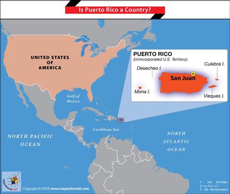 Map Of Puerto Rico And Us