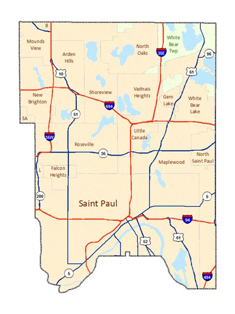 Map Of Ramsey County