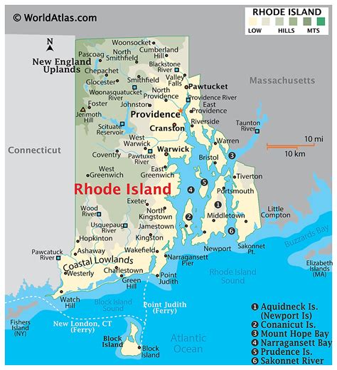 Map Of Rhode Island Towns