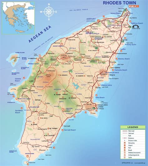 Map Of Rhodes Island