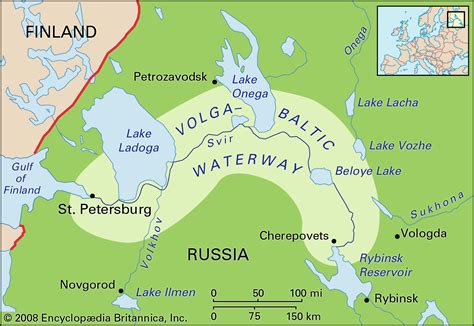 VolgaBaltic Waterway waterway, Russia Britannica