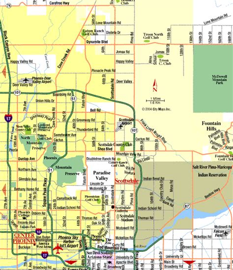 Map Of Scottsdale Az Area