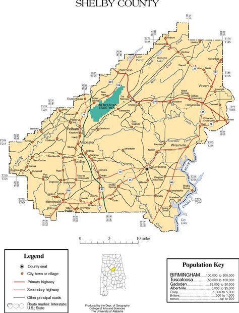 Map Of Shelby County Alabama