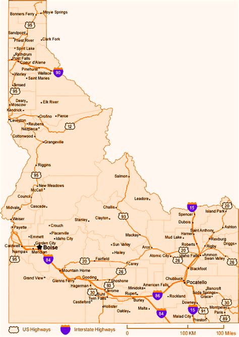 Map Of Southern Idaho