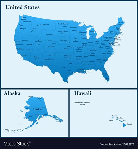 Map Of The United States Including Alaska And Hawaii