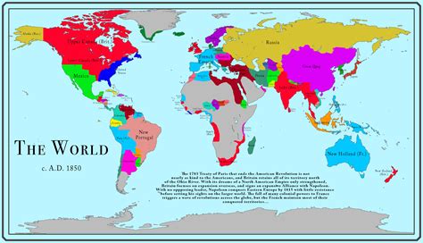 Map Of The World 1850